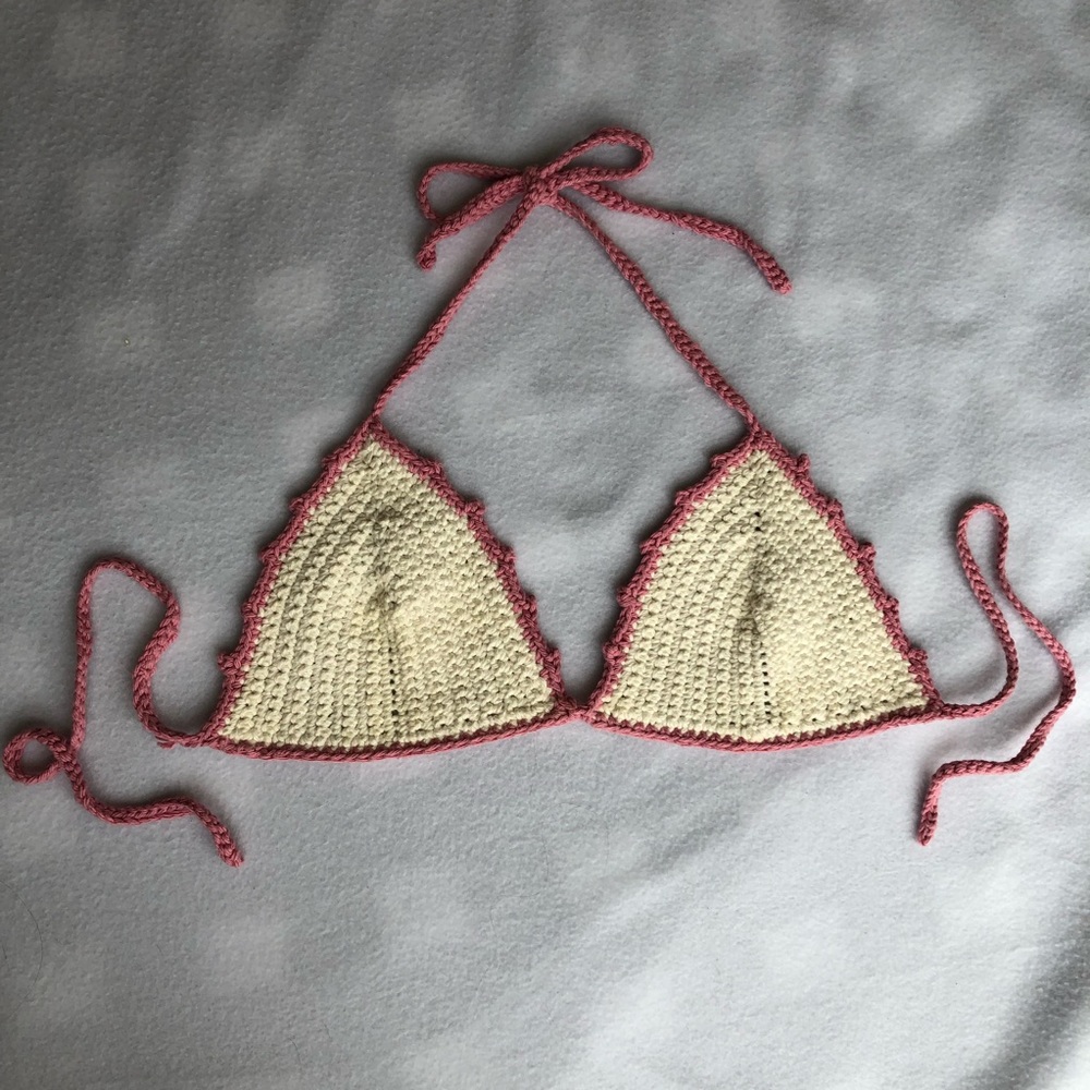 homemade crochet bikini top